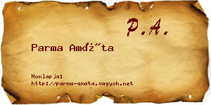Parma Amáta névjegykártya